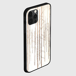 Чехол для iPhone 12 Pro Абстрактные линии на светлом фоне, цвет: 3D-черный — фото 2