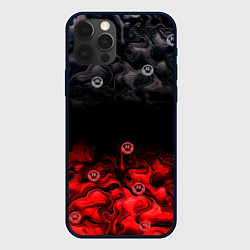 Чехол для iPhone 12 Pro Генезис абстракция и смайлы, цвет: 3D-черный