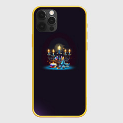 Чехол для iPhone 12 Pro Таинство ханукии, цвет: 3D-желтый
