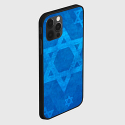 Чехол для iPhone 12 Pro Звезды Давида, цвет: 3D-черный — фото 2