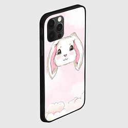Чехол для iPhone 12 Pro Милый белый кролик, цвет: 3D-черный — фото 2