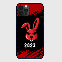 Чехол для iPhone 12 Pro 2023 Кролик суровый, цвет: 3D-черный