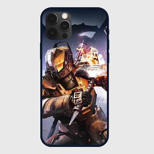 Чехол iPhone 12 Pro Destiny воин / 3D-Черный – фото 1