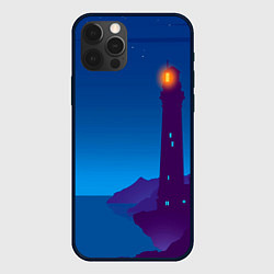 Чехол для iPhone 12 Pro Маяк в ночи, цвет: 3D-черный