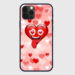 Чехол для iPhone 12 Pro Безумное сердце, цвет: 3D-черный