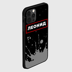 Чехол для iPhone 12 Pro Леонид - в красной рамке на темном, цвет: 3D-черный — фото 2