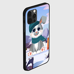 Чехол для iPhone 12 Pro Зайка новый год, цвет: 3D-черный — фото 2