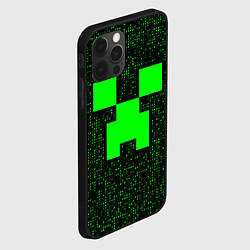 Чехол для iPhone 12 Pro Minecraft green squares, цвет: 3D-черный — фото 2