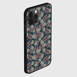 Чехол для iPhone 12 Pro Стильный геометрический дизайн под брендовые вещи, цвет: 3D-черный — фото 2