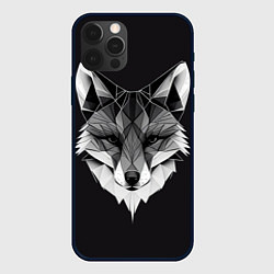 Чехол для iPhone 12 Pro Lowpoly fox, цвет: 3D-черный