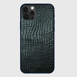 Чехол для iPhone 12 Pro Кожа крокодила - fashion, цвет: 3D-черный