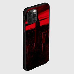 Чехол для iPhone 12 Pro Город в красном цвете, цвет: 3D-черный — фото 2