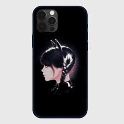 Чехол для iPhone 12 Pro Wednesday black kitty, цвет: 3D-черный