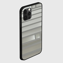 Чехол для iPhone 12 Pro Серый паттерн из различных блоков, цвет: 3D-черный — фото 2
