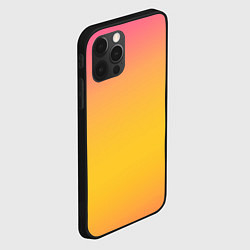 Чехол для iPhone 12 Pro Красивый оранжевый градиент, цвет: 3D-черный — фото 2