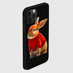 Чехол для iPhone 12 Pro Кролик в свитере, цвет: 3D-черный — фото 2