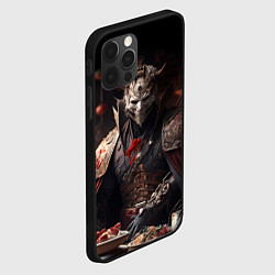 Чехол для iPhone 12 Pro Демонический японский воин, цвет: 3D-черный — фото 2