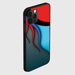 Чехол для iPhone 12 Pro Разноцветные ручейки, цвет: 3D-черный — фото 2
