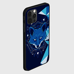 Чехол для iPhone 12 Pro Голова синей лисы, цвет: 3D-черный — фото 2