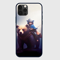 Чехол для iPhone 12 Pro Медвежий наездник, цвет: 3D-черный