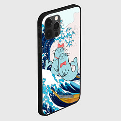 Чехол для iPhone 12 Pro Влюбленные тюлени у большой волны Канагава, цвет: 3D-черный — фото 2