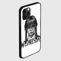 Чехол для iPhone 12 Pro Уэнсдэй Аддамс - Wednesday, цвет: 3D-черный — фото 2