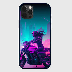 Чехол для iPhone 12 Pro Cyberpunk moto, цвет: 3D-черный