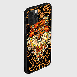 Чехол для iPhone 12 Pro Золотая лиса, цвет: 3D-черный — фото 2
