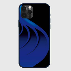 Чехол для iPhone 12 Pro Синие щупальца на чёрном, цвет: 3D-черный