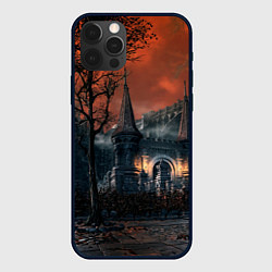 Чехол для iPhone 12 Pro Bloodborne пейзаж, цвет: 3D-черный