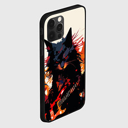 Чехол для iPhone 12 Pro Black rocker cat on a light background - C-Cats co, цвет: 3D-черный — фото 2