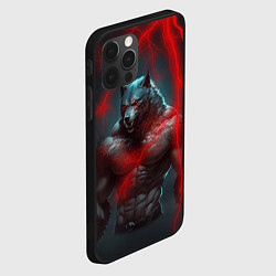 Чехол для iPhone 12 Pro Брутальный оборотень, цвет: 3D-черный — фото 2