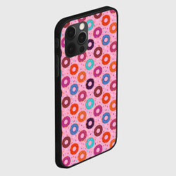 Чехол для iPhone 12 Pro Вкусные пончики, цвет: 3D-черный — фото 2