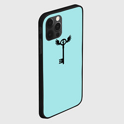 Чехол для iPhone 12 Pro Ключик к замочку голубой, цвет: 3D-черный — фото 2