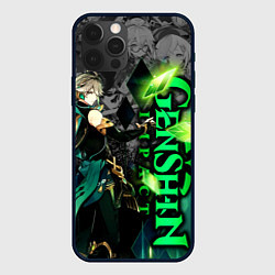 Чехол для iPhone 12 Pro Геншин импакт - Аль-Хайтам, цвет: 3D-черный