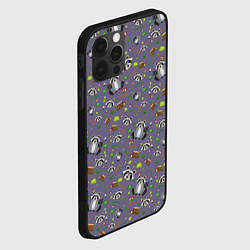 Чехол для iPhone 12 Pro Енотики паттерн, цвет: 3D-черный — фото 2