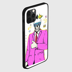Чехол для iPhone 12 Pro Череп в пиджаке, цвет: 3D-черный — фото 2
