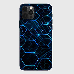 Чехол для iPhone 12 Pro Сетка из лучей, цвет: 3D-черный