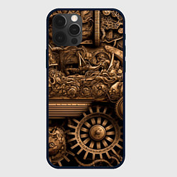 Чехол для iPhone 12 Pro Механизм в стиле стимпанка, цвет: 3D-черный