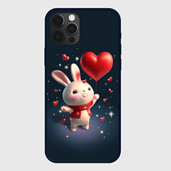 Чехол для iPhone 12 Pro Кролик с шариком, цвет: 3D-черный
