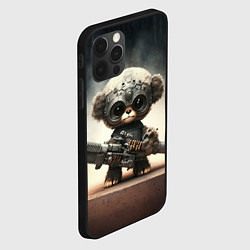 Чехол для iPhone 12 Pro Cute animal with a gun, цвет: 3D-черный — фото 2