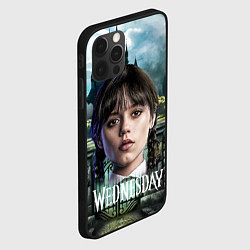 Чехол для iPhone 12 Pro Wednesday темный замок, цвет: 3D-черный — фото 2