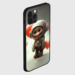 Чехол для iPhone 12 Pro Комонавт с красными шариками, цвет: 3D-черный — фото 2