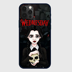 Чехол для iPhone 12 Pro Wednesday black, цвет: 3D-черный