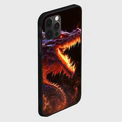 Чехол для iPhone 12 Pro Огненный дракон, цвет: 3D-черный — фото 2