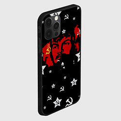 Чехол для iPhone 12 Pro Ленин на фоне звезд, цвет: 3D-черный — фото 2