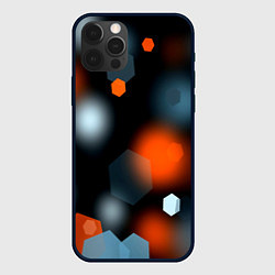 Чехол для iPhone 12 Pro Блики света абстракция, цвет: 3D-черный