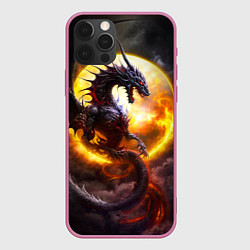 Чехол для iPhone 12 Pro Звездный дракон, цвет: 3D-малиновый