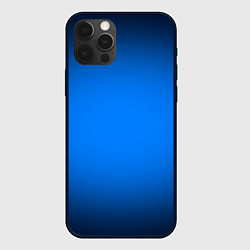 Чехол для iPhone 12 Pro Лазурный фон и черная виньетка, цвет: 3D-черный