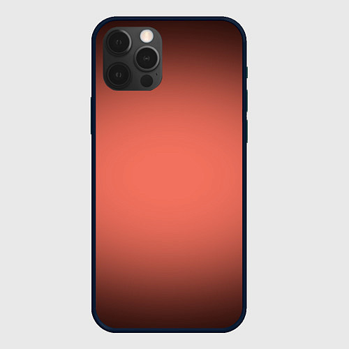 Чехол iPhone 12 Pro Коралловый градиент / 3D-Черный – фото 1